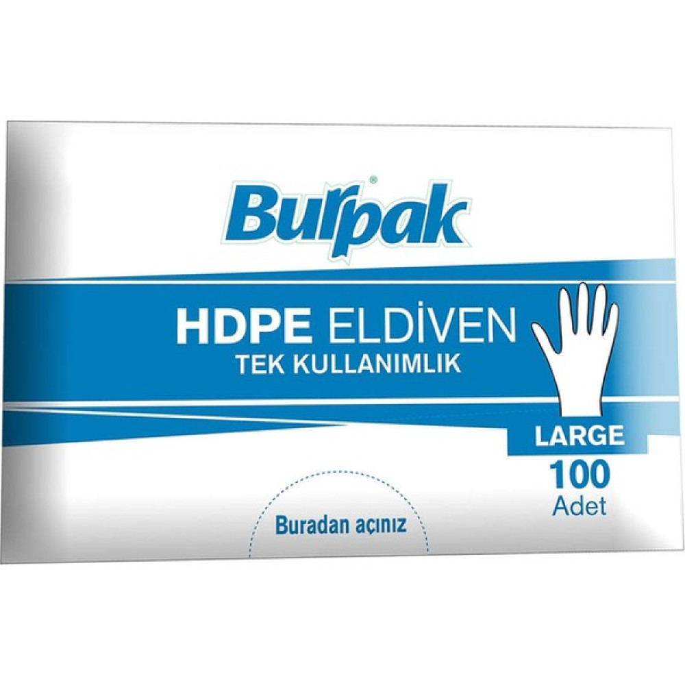 Burpak Pet Hışır Şeffaf Eldiven L Beden 100'LÜ Temizlik Malzemeleri Fiyatı