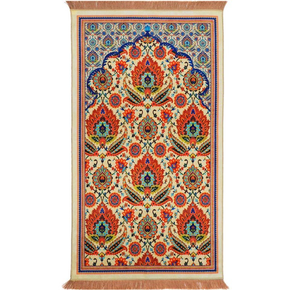 Bursa İpek Sarı Kadife Halı Seccade - 65 x 115 cm Seccade Fiyatı