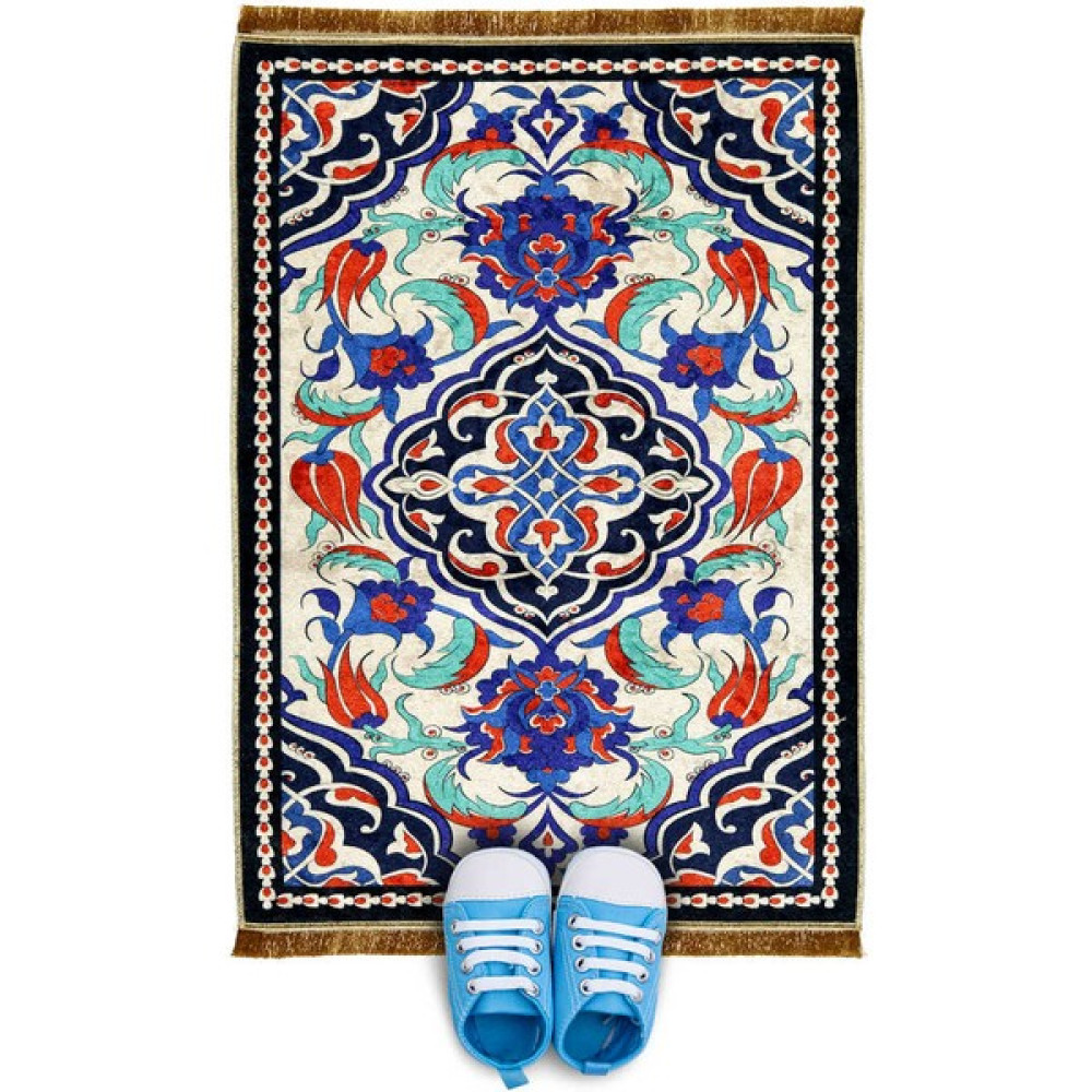 Bursa İpek Siyah Kadife Çocuk Seccadesi - 45 x 65 cm Seccade Fiyatı