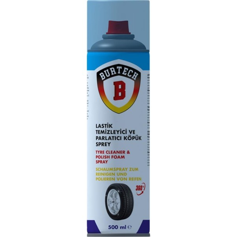Burtech Lastik Temizleyici ve Parlatıcı Köpük Sprey 500 ml Lastikler Fiyatı