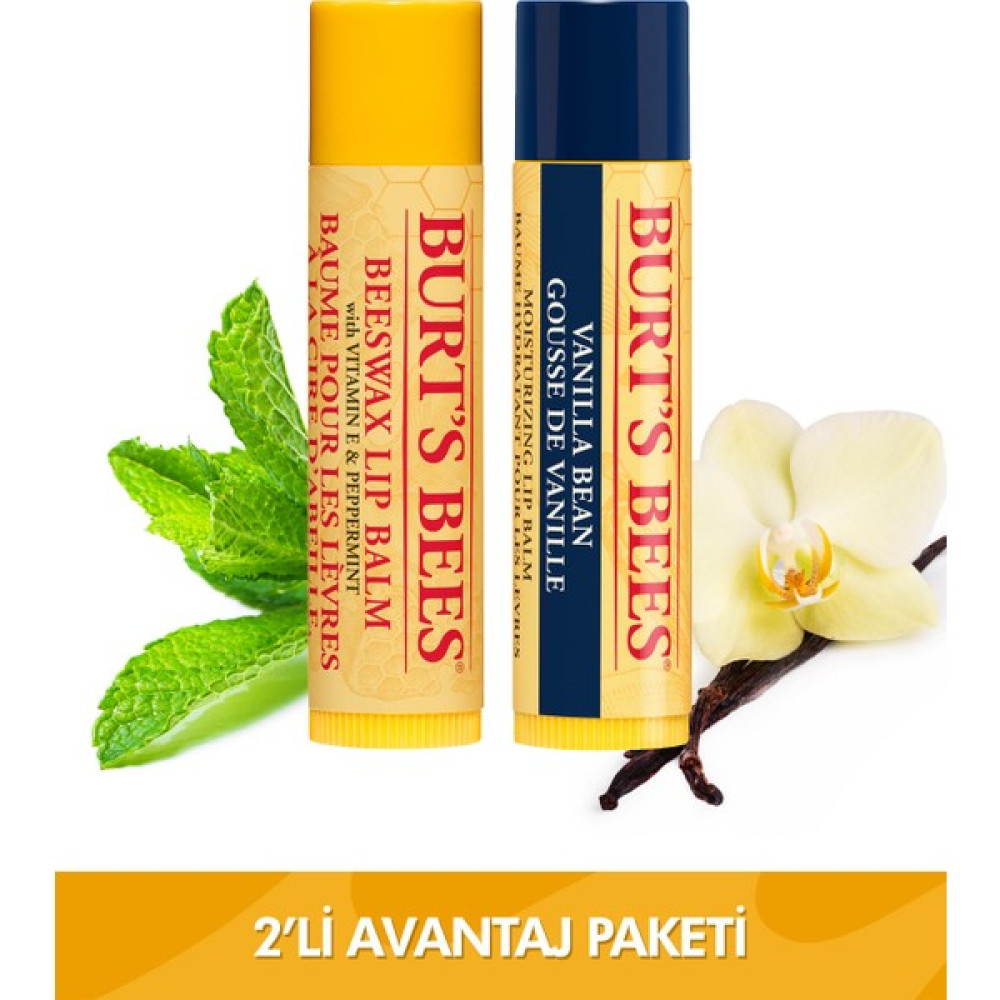 Burt's Bees Burts Bees Beeswax + Vanilya Aromalı Dudak Bakım Kremi Avantaj Seti Dudak Bakımı / Koruyucu Fiyatı