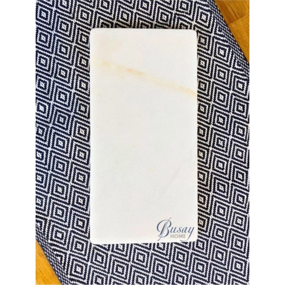 Busay Home Desenli Orijinal Mermer Sunum Tabağı, Sunum Tablası, Mermer Altlık, Sunumluk 26X13 cm - 1 Adet Mutfak Gereçleri Fiyatı