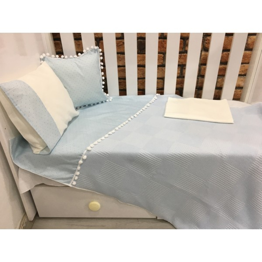 Buse Baby Home Mavi, Çocuk Çok Amaçlı Poplin , Pikeli ve Ponponlu Nevresim Takımı 6'lı Set - Mavi Oto Boyaları Fiyatı