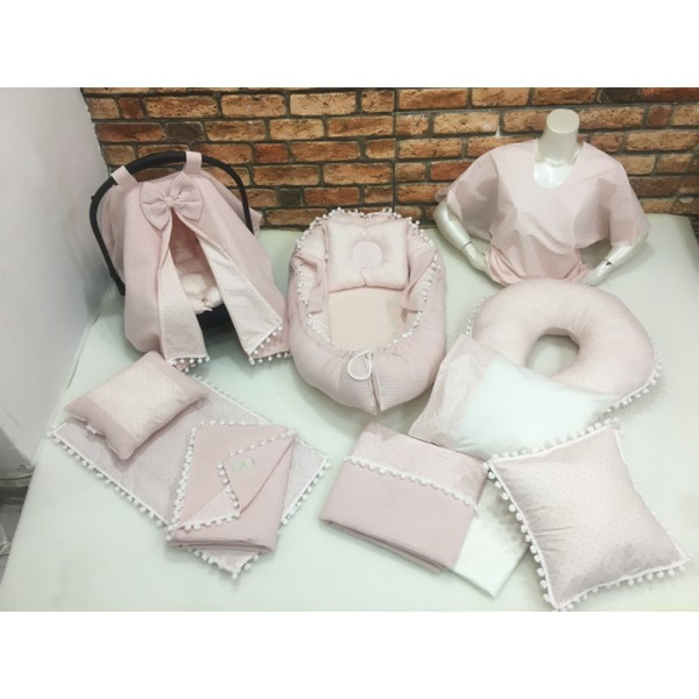 Buse Baby Home Pembe Çok Amaçlı Babynest , Puset Örtüsü ve Minderi , Alt Açma ve Battaniye, Nevresim Takımı 15'li Set Ana Kucağı ve Oto Koltuğu Fiyatı