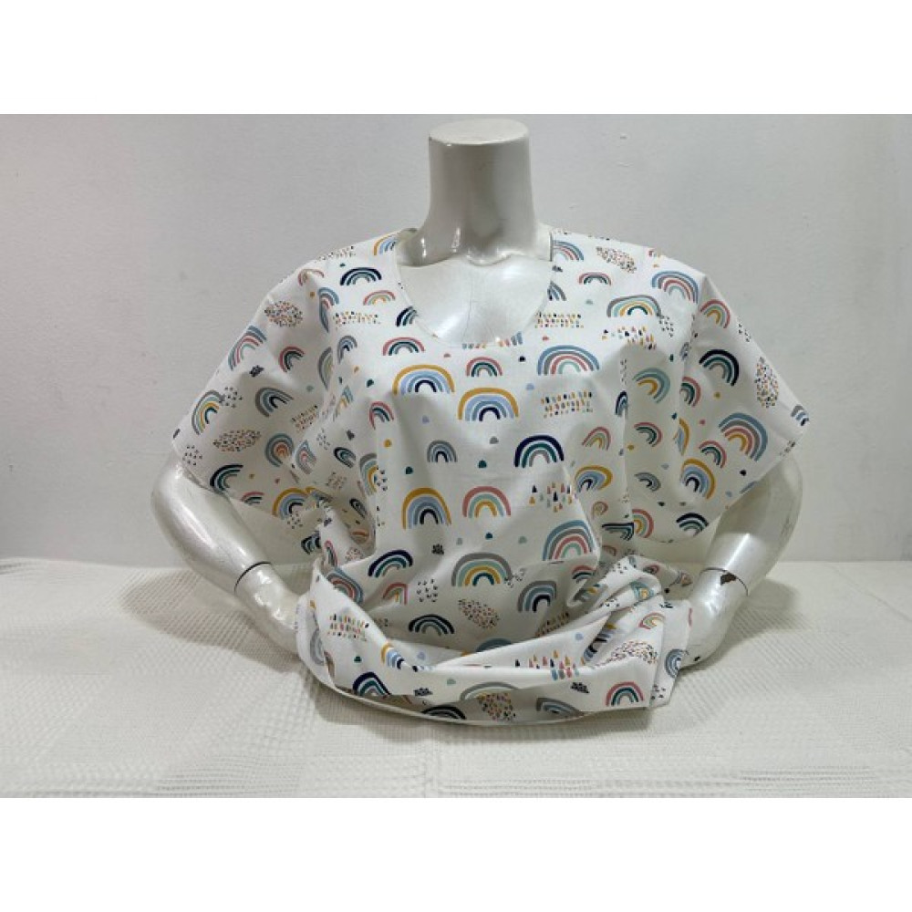 Buse Baby Home Poplin Kumaş ,pamuklu Bebek Emzirme Önlüğü - 80 x 90 cm - Krem Hamilelik ve Emzirme Fiyatı