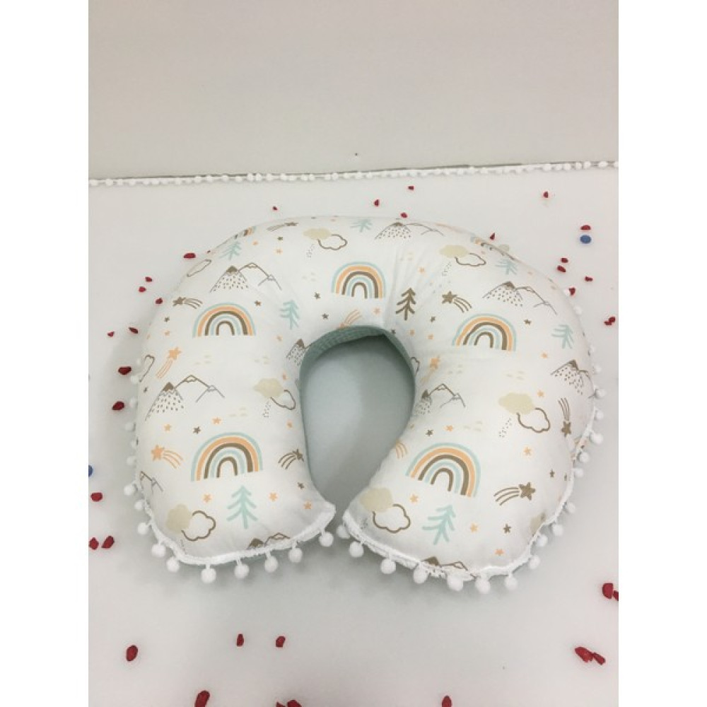 Buse Baby Home Yeşil , Pikeli ve Ponponlu ,çift Taraflı Emzirme Yastığı/emzirme Minderi/bebek Destek Minderi/ Hamile Yastığı Hamilelik ve Emzirme Fiyatı