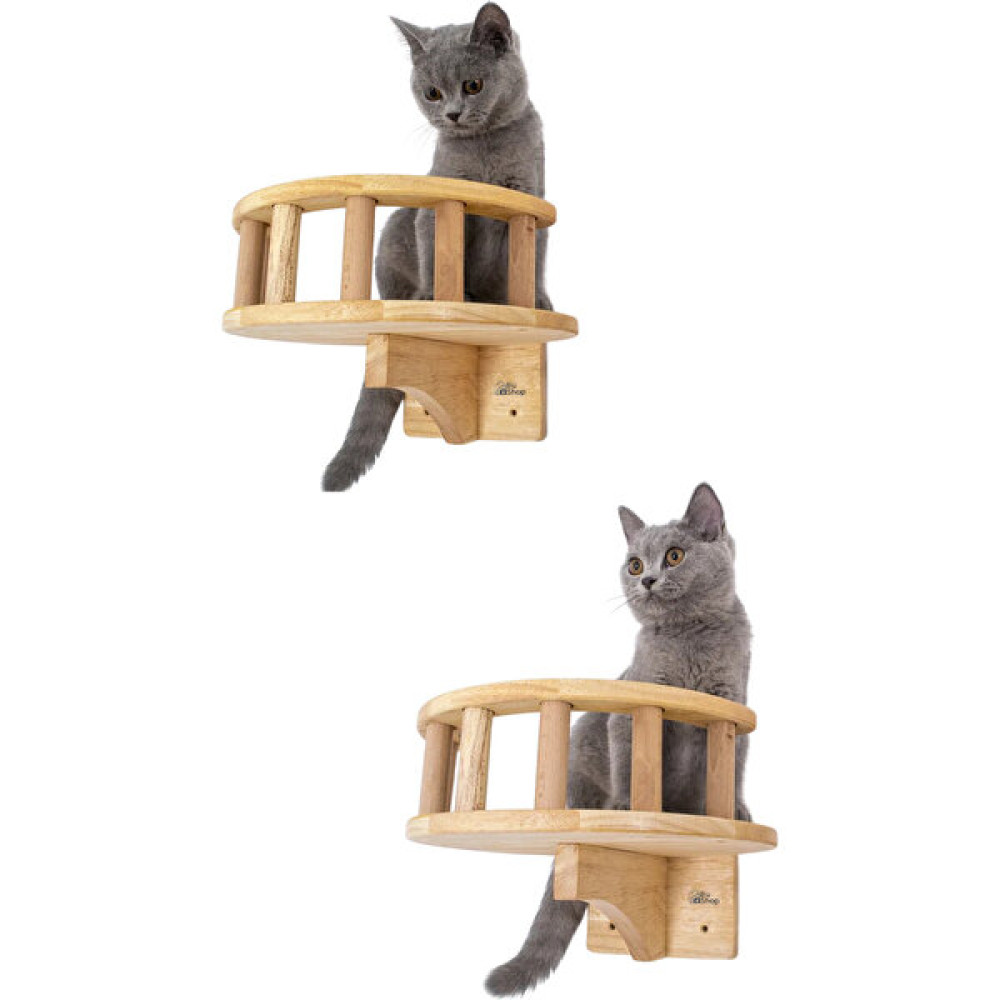 BuShop Kedi Duvar Yatağı Kedi Duvar Parkuru Kedi Duvar Rafı Kedi Duvar Oyun Alanı Patiyol 2 Parça Hadrian Series - Kahverengi Evcil Hayvan Ürünleri Fiyatı
