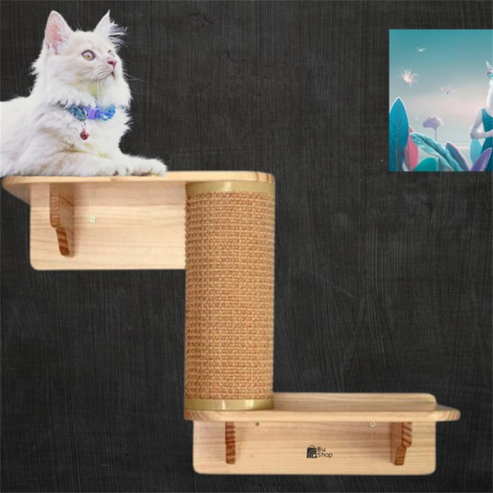 BuShop Kedi Tırmanma Ağacı, Kedi Tırmalama, 1 Adet L Tipi Kedi Tırmalama Rafı, Kedi Duvar Parkuru, Sol Model, Bushop L Serisi Evcil Hayvan Ürünleri Fiyatı