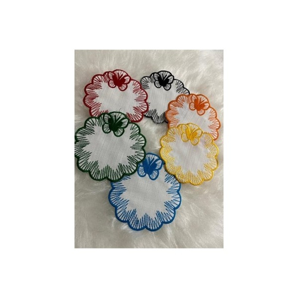 Büşra Home Kahve Yanı Sunum Peçete 6 Adet - 13 x 13 cm - Beyaz Amerikan Servis Fiyatı