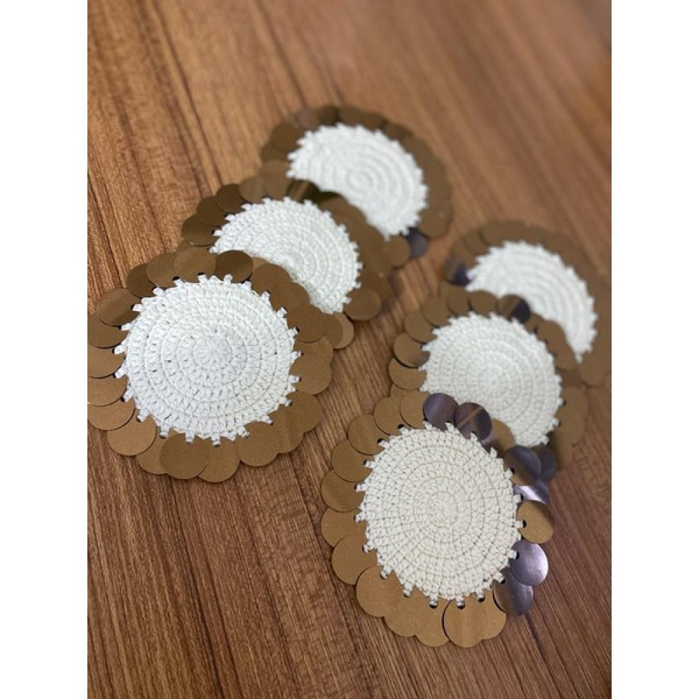 Büşra Home Kahve Yanı Sunum Pullu Peçete 6 Adet - 10 x 13 cm - Beyaz Masa Örtüsü Fiyatı