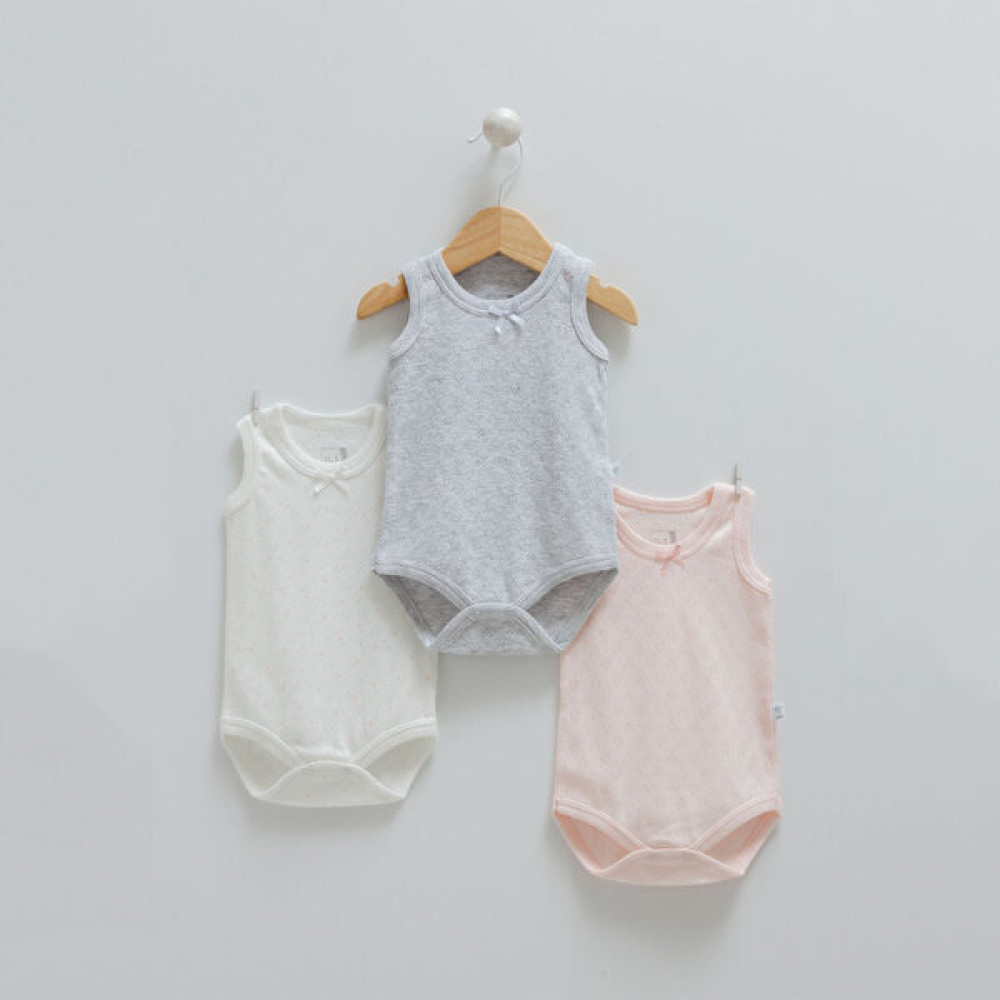 BussyMusy 3'lü Kolsuz Bebek Çıtçıtlı Zıbın Set Bebek Zıbın Seti Fiyatı