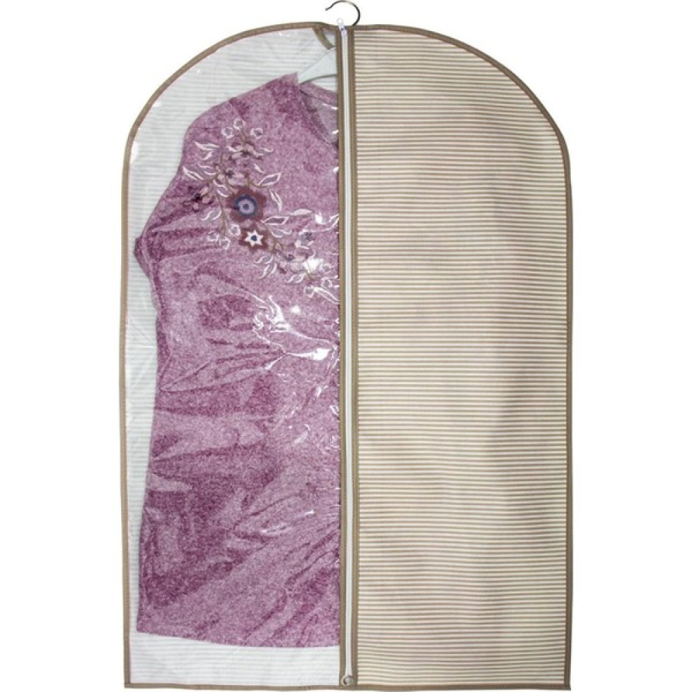 Buti Pencereli Fermuarlı Elbise Koruyucu , Ceket, Takım Elbise, Giysi Kılıfı Kahverengi 62X100 cm - 1 Adet Hurç Fiyatı