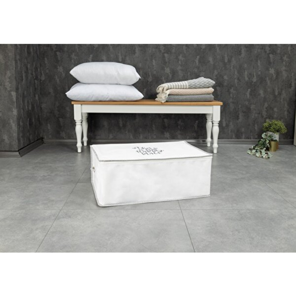 Buti Yatak Altı Baza Hurcu Fermuarlı Düzenleyici Ipli Yastık Hurcu 3 Adet 52 x 28 x 22 cm 104188 ( Raf 9 - Kat 6 - A ) - Beyaz - 1 Adet Hurç Fiyatı