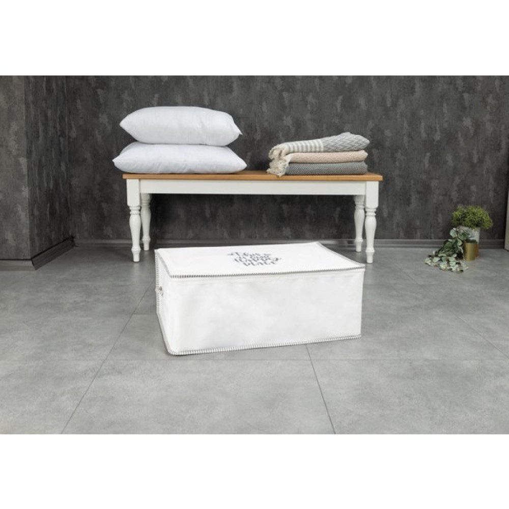 Buti Yatak Altı Baza Hurcu Fermuarlı Düzenleyici Ipli Yastık Hurcu 52 x 28 x 22 cm 104188 - Beyaz - 1 Adet Hurç Fiyatı