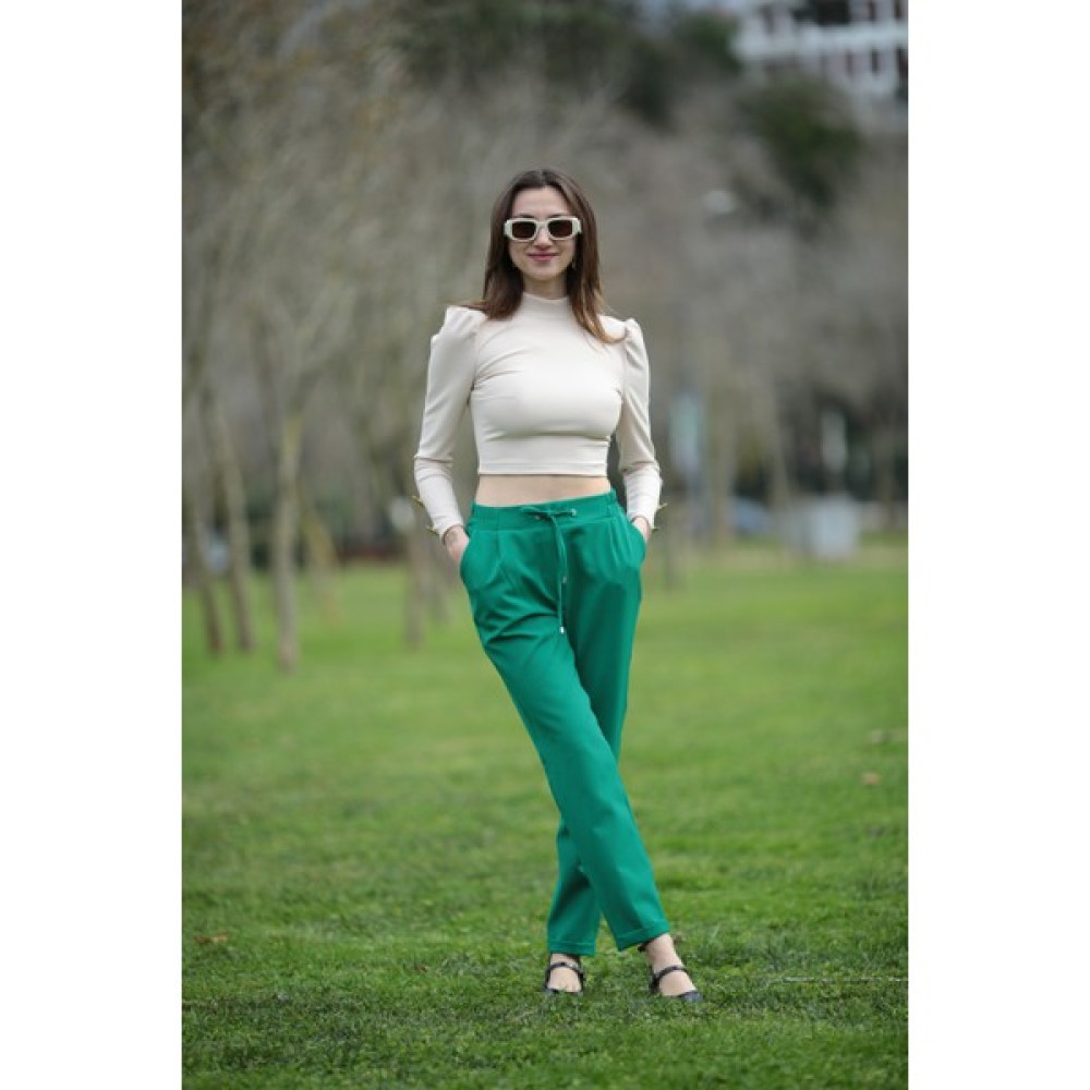 Butik Düğme Detaylı Crop Bluz Bluz Fiyatı