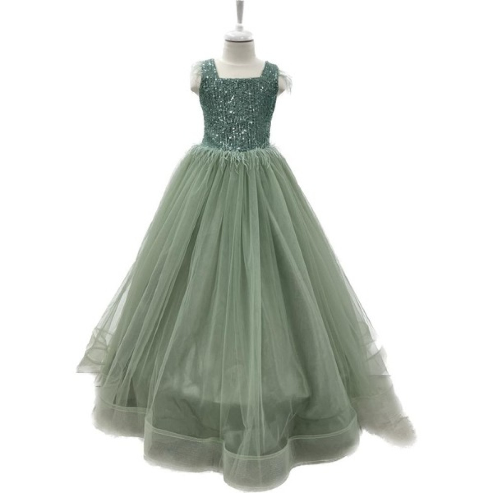 Butik Happy Kids Kız Çocuk Abiye Mint Yeşili Kasnaklı Kabarık Gelinlik Prenses Elbisesi 3 12 Yaş Elbise Fiyatı