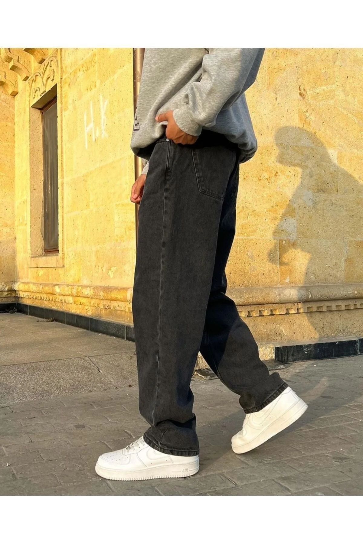 Butik Karaca Erkek Baggy Fly Loose Fit Jeans Kemer Arkası Lastikli Kot Pantolon 32 Beden" Kadın Pantolon Fiyatı