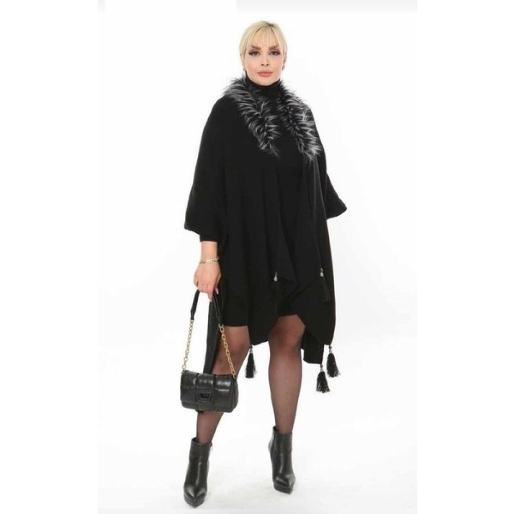 Butik Nilyam Kadın Büyük Beden Ceket Panço 21043 Bayan Ceket Fiyatı