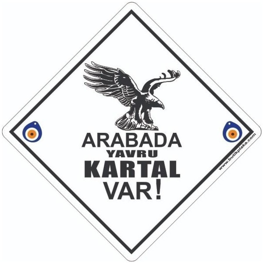 Butik Plaka Butikplaka Arabada Kim Var/yavru Kartal Var Arabada Bebek Var Fiyatı