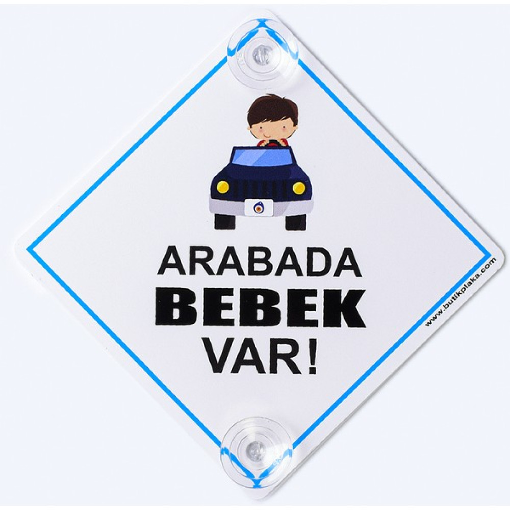 Butik Plaka Dikkat Arabada Bebek Var/İkaz Levhası/ Arabalı Erkek Çocuk Arabada Bebek Var Fiyatı