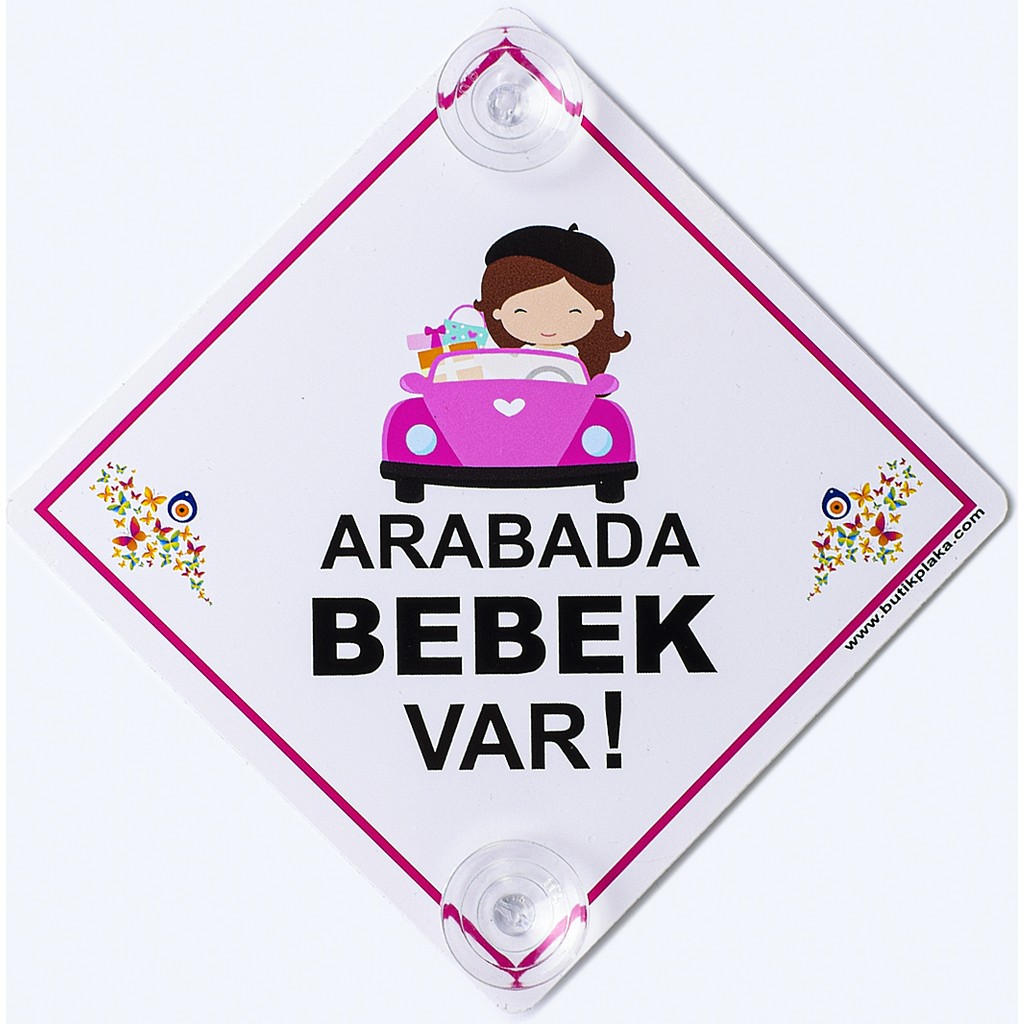 Butik Plaka Dikkat Arabada Bebek Var/ikaz Levhası/ Arabalı Kız Çocuk Diğer Fiyatı