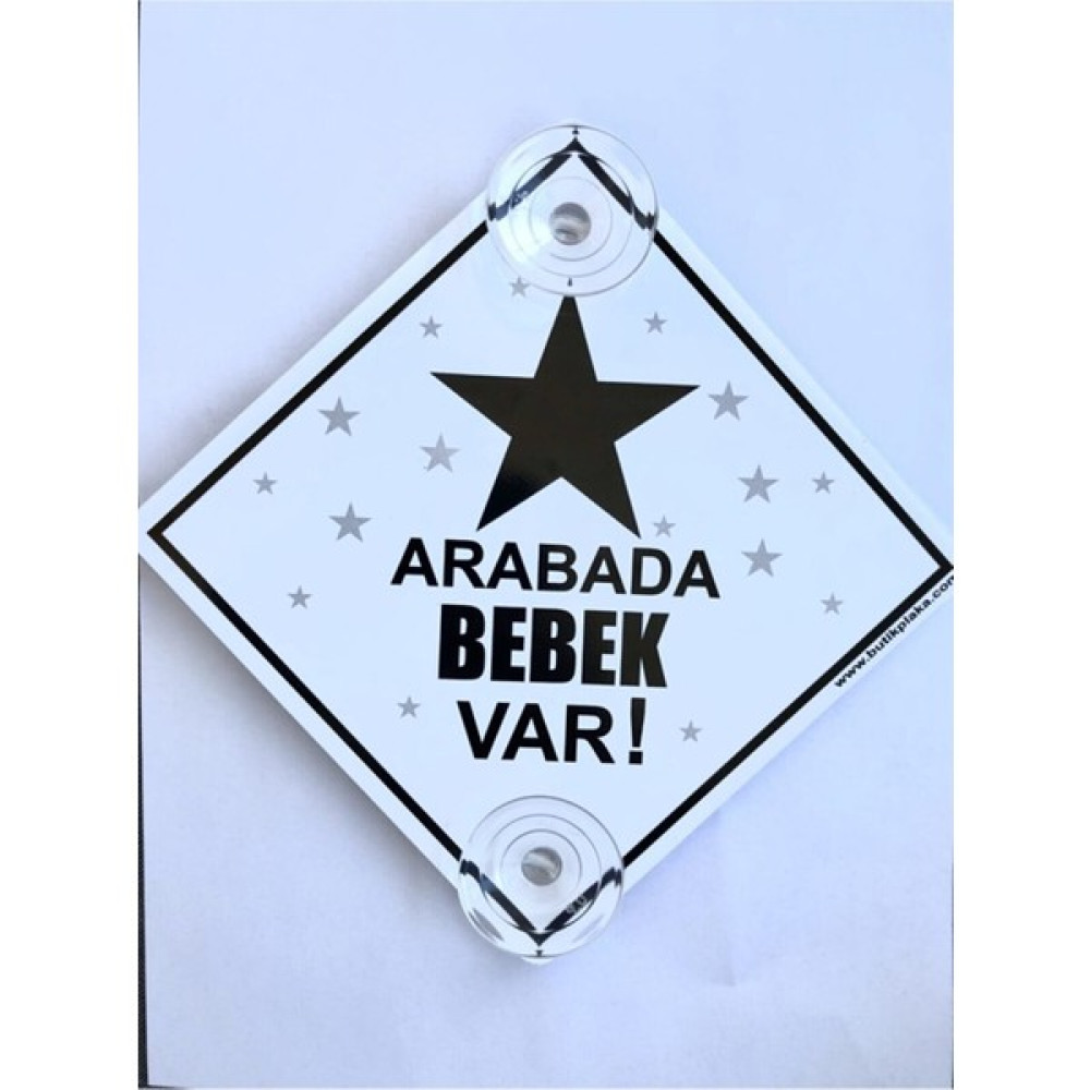 Butik Plaka Dikkat Arabada Bebek Var/ikaz Levhası/yıldız Model Arabada Bebek Var Fiyatı