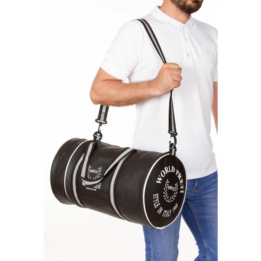 Butik Sporcu Çantası Siyah Silindir Omuz Askılı Fitness Sp Orta Boy Beden Unisex Spor Çantası Fiyatı