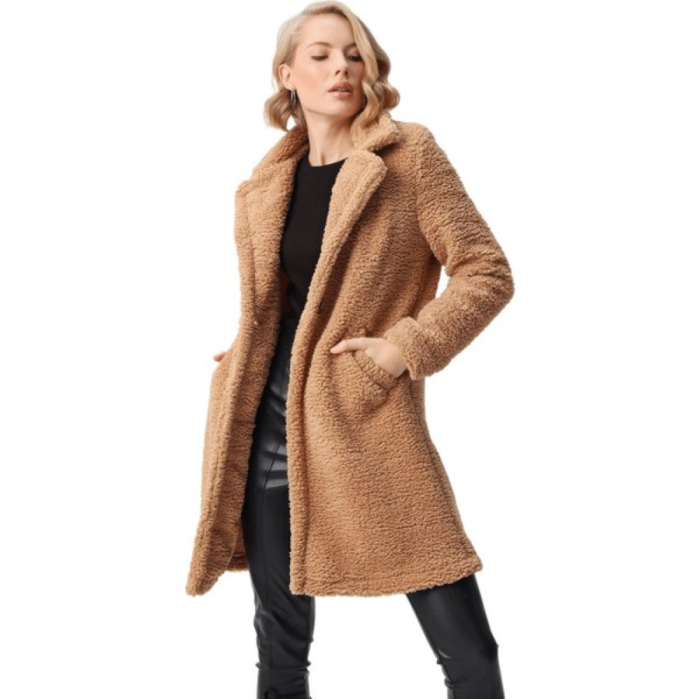 Butikburuc Kadın Camel Kürk Model Kaban Kadın Kaban Fiyatı