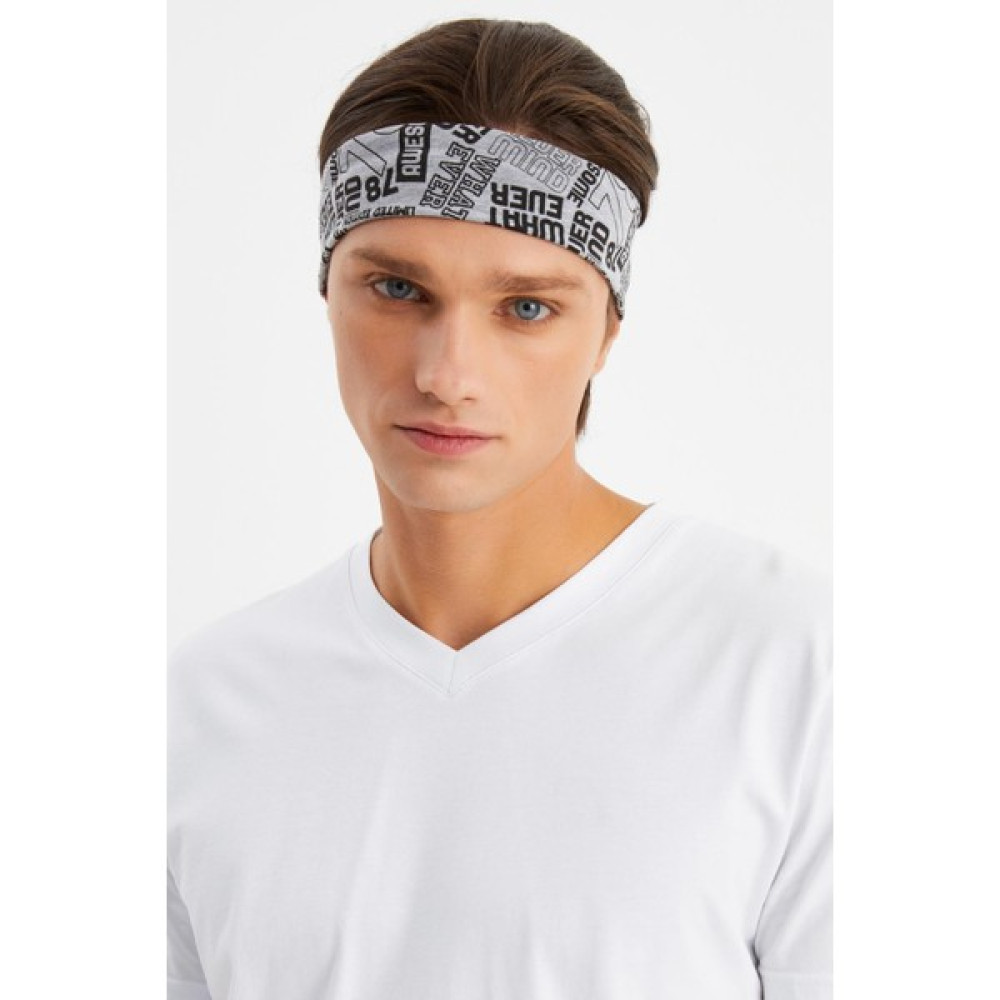 Butikgiz Gri Erkek Pamuklu Penye, Kaymaz, Terletmez, Ultra Hafif, Spor Saç Bandı Bandana Bandana (Outdoor) Fiyatı