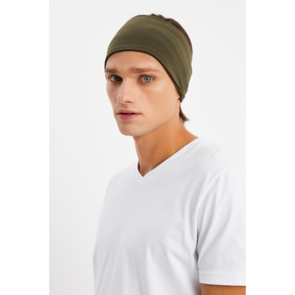 Butikgiz Haki Erkek Pamuklu Penye, Kaymaz, Ultra Hafif, Spor Geniş Saç Bandı Bandana Buff Bandana (Outdoor) Fiyatı
