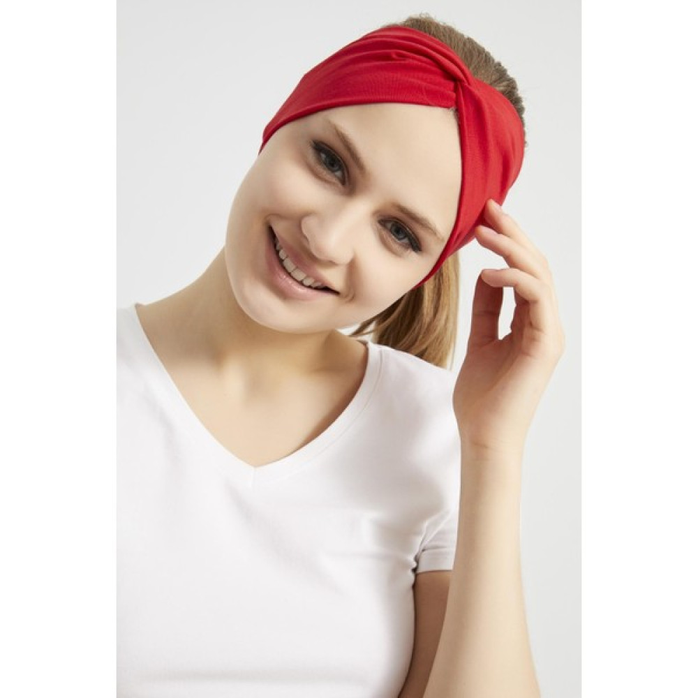 Butikgiz Kırmızı, Butik Tasarım Kadın Bandana Saç Bandı, Ekstra Yumuşak, Esnek, Doğal, Pamuklu Penye Toka, Taç & Saç Bandı Fiyatı