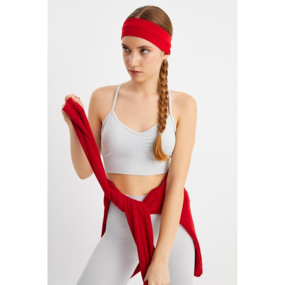 Butikgiz Kırmızı Kadın Pamuklu Penye, Kaymaz, Terletmez, Ultra Hafif, Spor Saç Bandı Bandana Toka, Taç & Saç Bandı Fiyatı