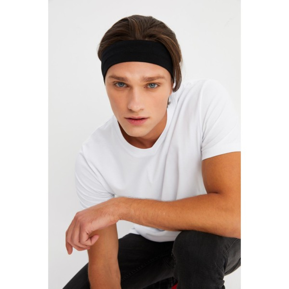 Butikgiz Siyah Erkek Pamuklu Penye, Kaymaz, Terletmez, Ultra Hafif, Spor Saç Bandı Bandana Bandana (Outdoor) Fiyatı