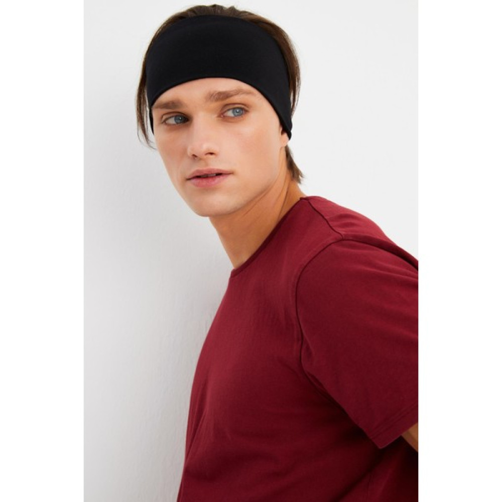 Butikgiz Siyah Erkek Pamuklu Penye, Kaymaz, Ultra Hafif, Spor Geniş Saç Bandı Bandana Buff Bandana (Outdoor) Fiyatı