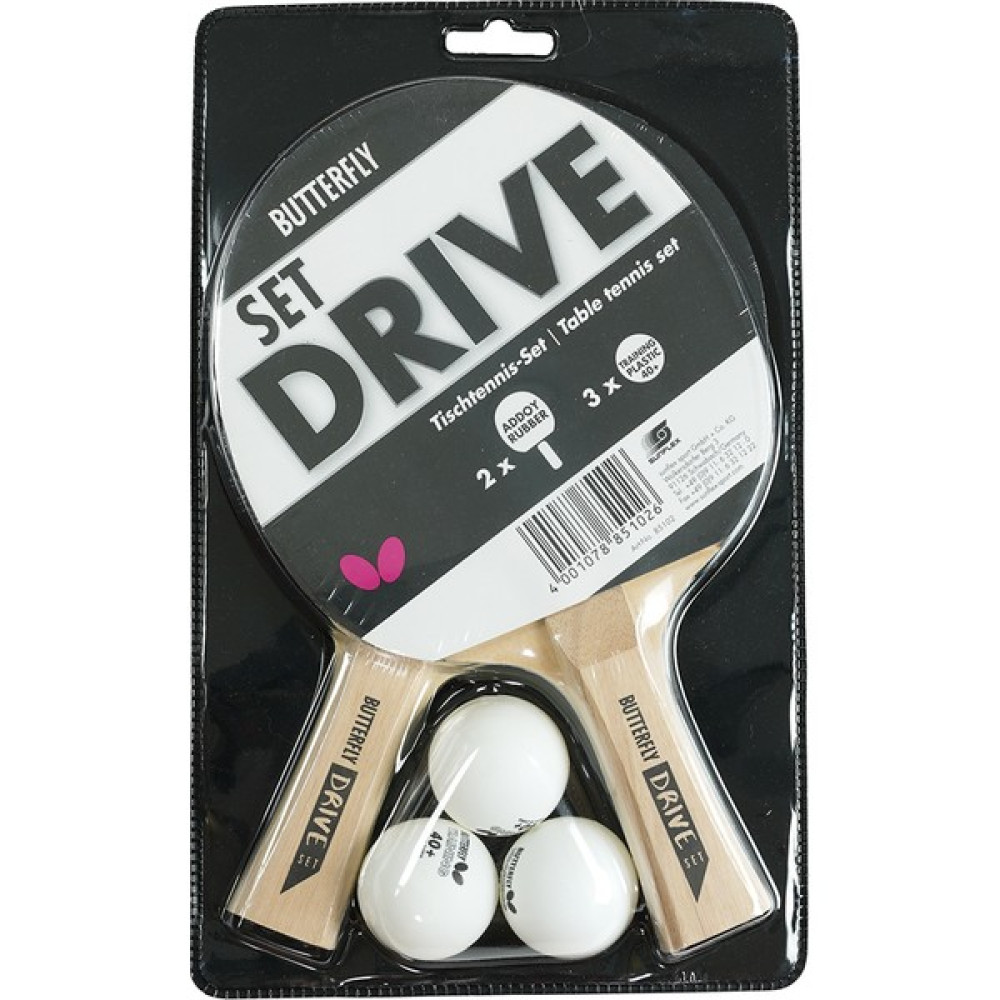 Butterfly 85102 Drive Tt 2 Raket 3 Top Masa Tenisi Raket Seti Tenis & Badminton Fiyatı