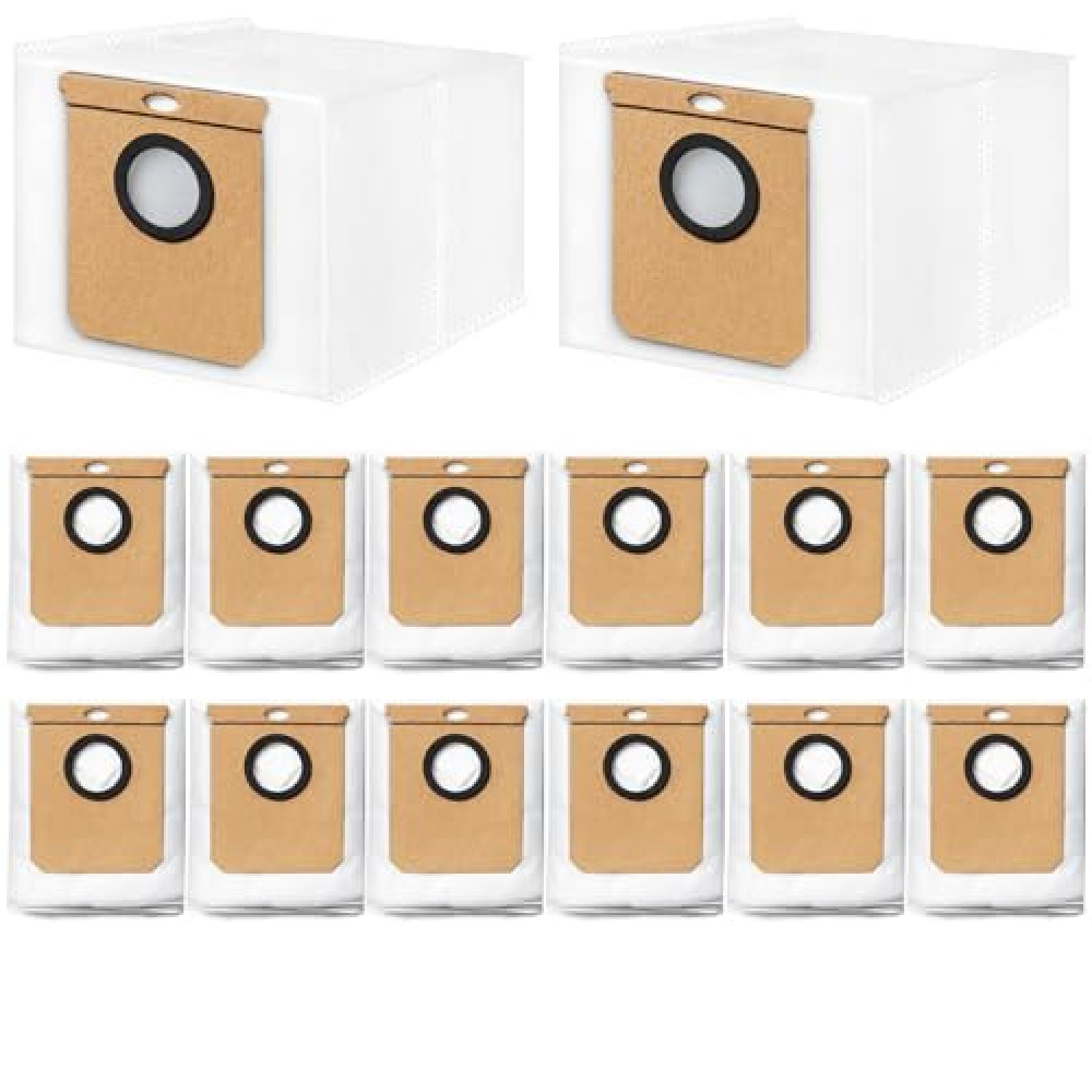 BUXEBUX 14 Pack Dust Bags Replacement for Eufy L60 / L60 Hybrid / L60 SES / L50 Series Robot Vacuums, Replacement Vacuum Bags for Eufy Cleaner Self-Empty Station Dirt Disposal Bags