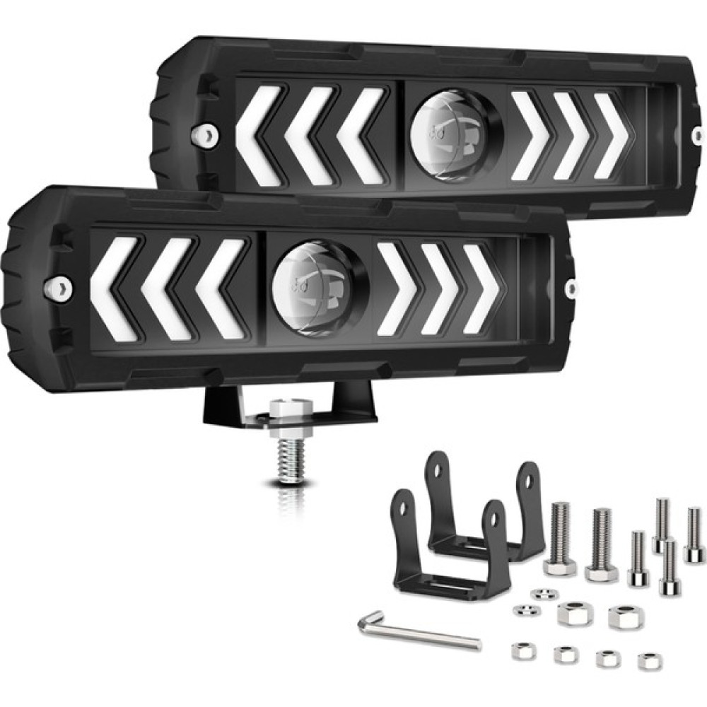 Buyfun 2 Adet 6 Inç LED Çalışma Lambası Çubuğu Sürüş Sis Lambası (Yurt Dışından) - Siyah - Standart Oto Boyaları Fiyatı