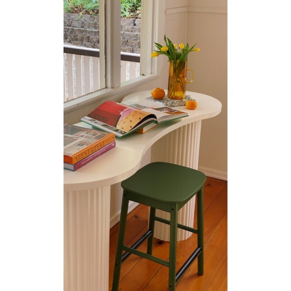 Büyük İnci Ahşap Fıstık Şekilli Çalışma Masası/konsol/salon Masası - 55X76X130 - Krem Çalışma Masası Fiyatı