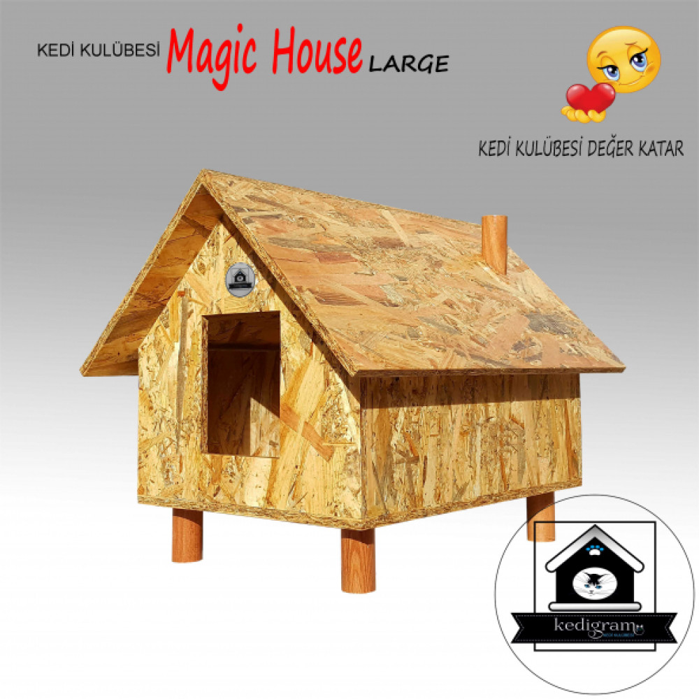 Buyuk Kedi Evi - Kedi Kulubesi Magichouse Large Evcil Hayvan Ürünleri Fiyatı