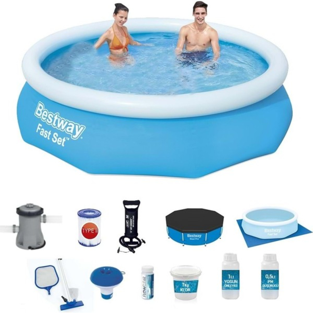 Büyük Şişme Havuz Seti 305X66 cm BW526 Şişme Su Ürünleri Fiyatı