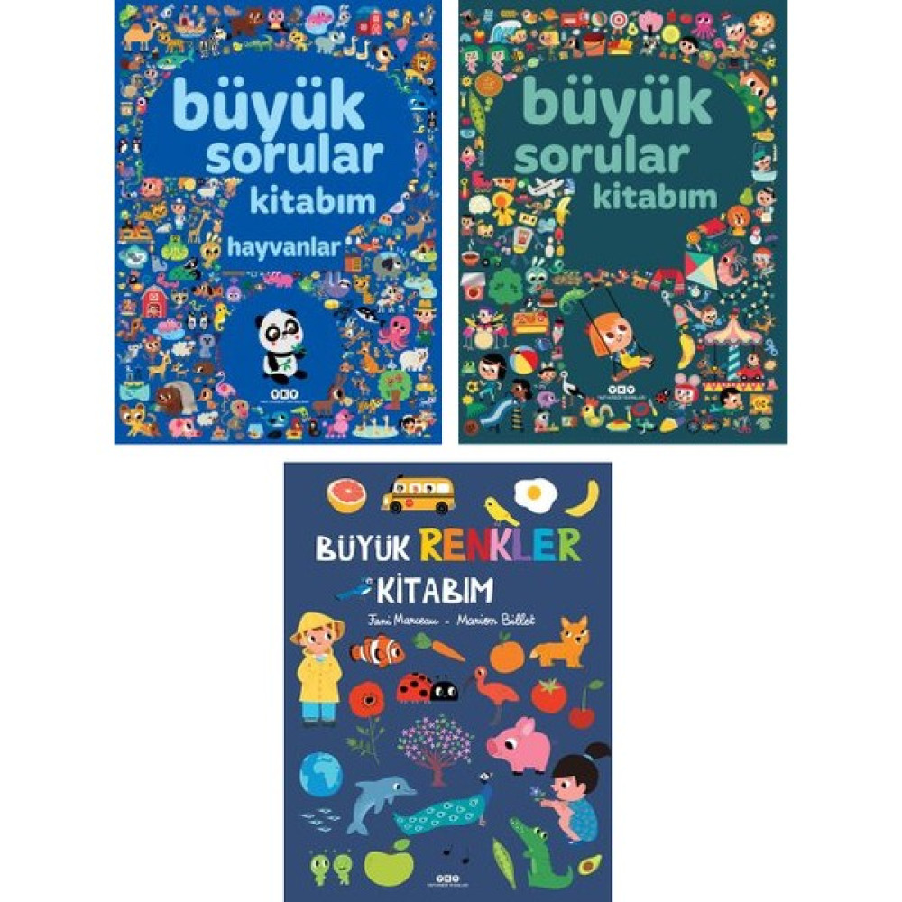 Büyük Sorular Kitabım + Büyük Sorular Kitabım Hayvanlar + Büyük Renkler Kitabım 3'lü Set - Okul Öncesi Eğitici & Öğretici Kitaplar Fiyatı