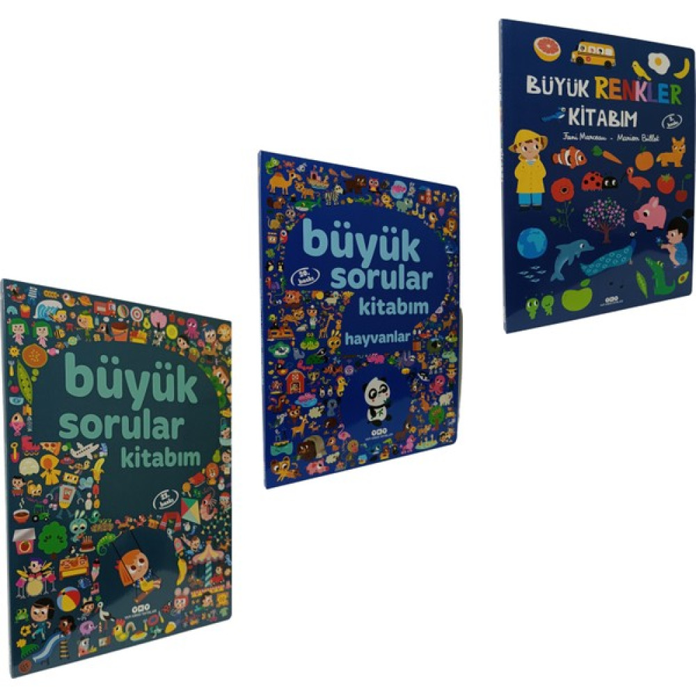 Büyük Sorular Kitabım - Hayvanlar - Büyük Renkler Kitabım 3 Kitap Zeka Geliştirici Kitaplar Fiyatı