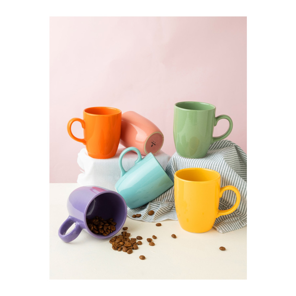 BÜYÜLÜ HOME 6lı Oval Gökkuşağı Renkli Kupa Set Renkli Kupa Fiyatı