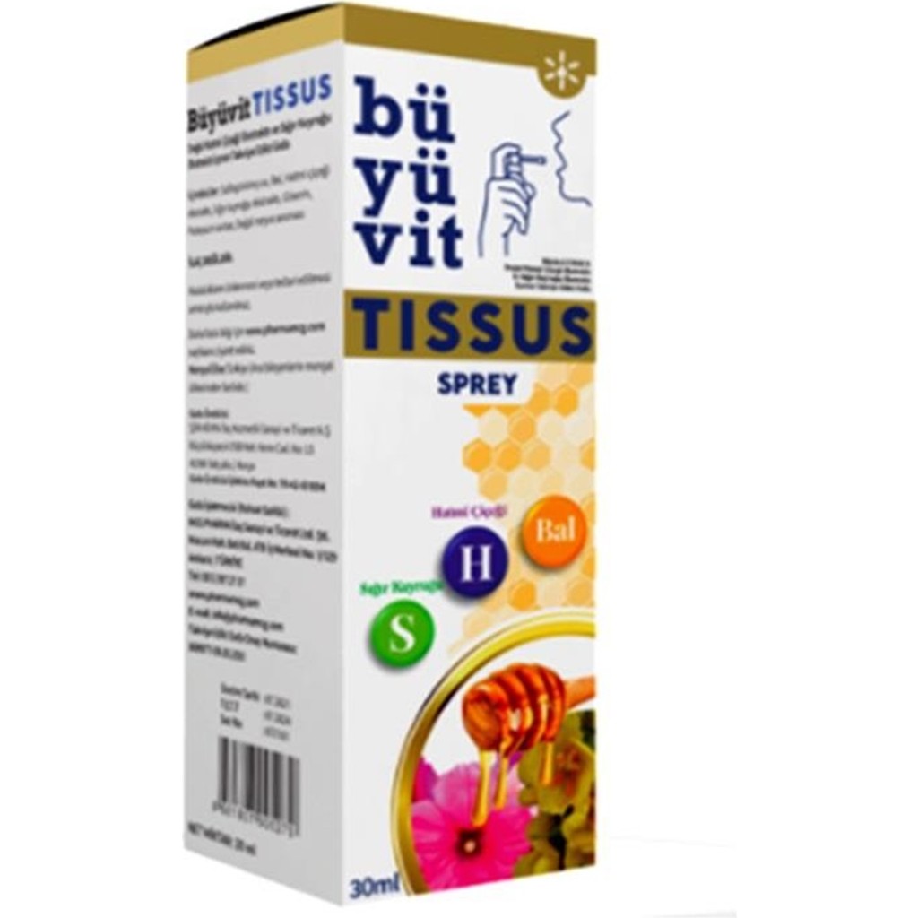 Büyüvit Tissus Sprey 30 ml - Bal Diğer Fiyatı