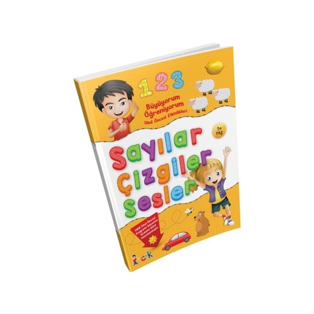 Büyüyorum Öğreniyorum Okul Öncesi Etkinlikleri Sayılar Çizgiler Sesler Okul Öncesi Eğitici & Öğretici Kitaplar Fiyatı