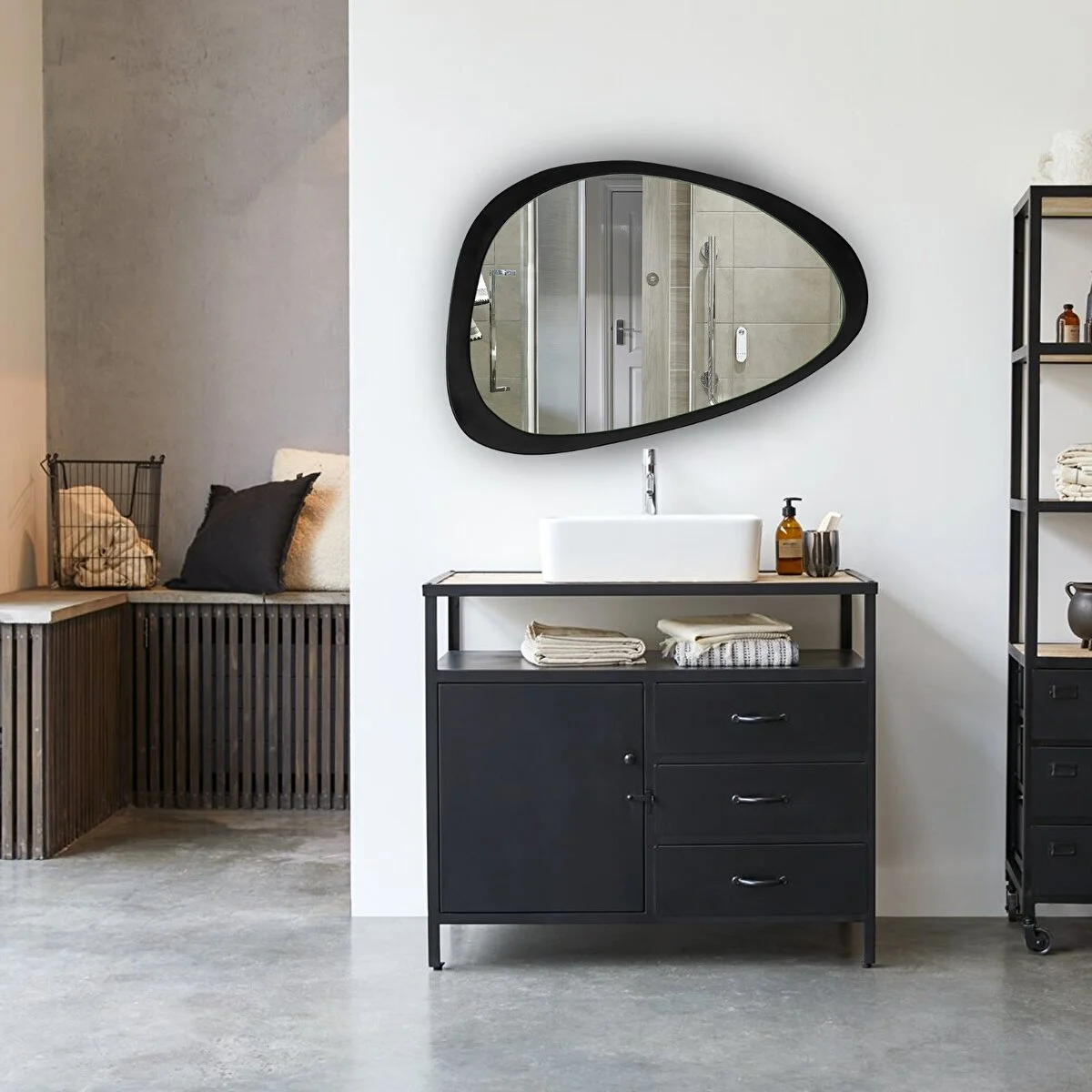 Buzkan Dekoratif Ayna Siyah Çerçeve 70x50 Ayna Fiyatı