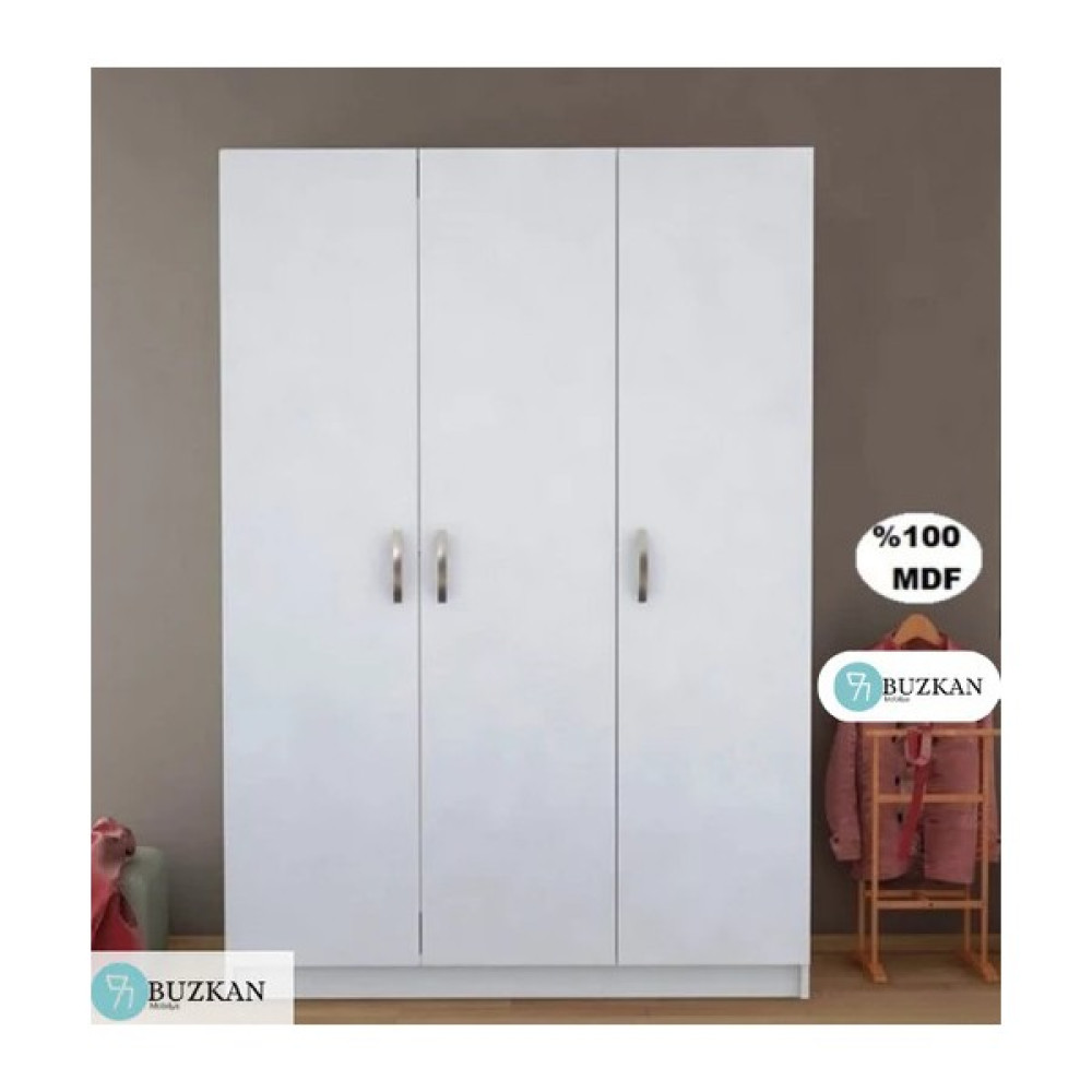 Buzkan Mobilya Mdf 3 Kapaklı Çok Amaçlı Dolap / Gardırop Gardrop & Dolap Fiyatı