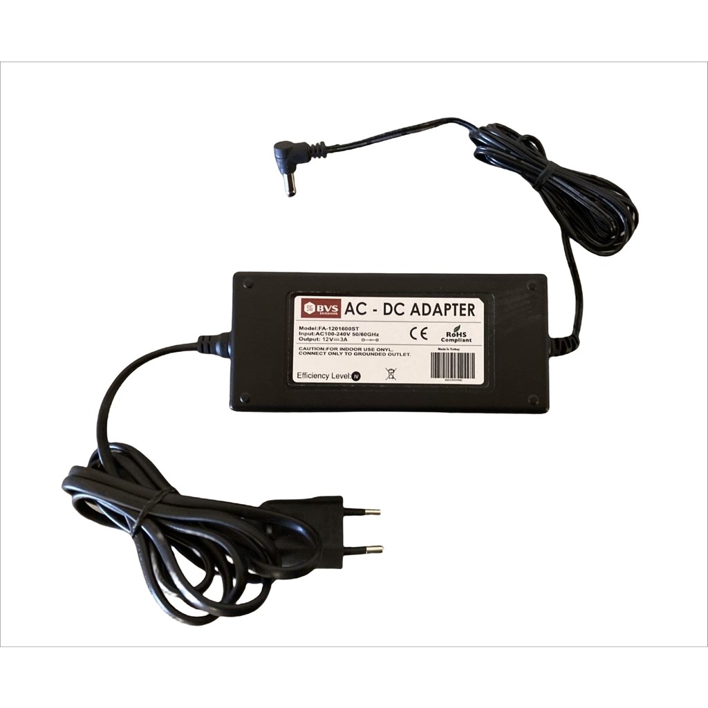 BVS 12V 3A Adaptör - LED - Güvenlik Kamerası - Dvr Kayıt Cihazı - Modem Uyumlu Güvenlik Kameraları Fiyatı