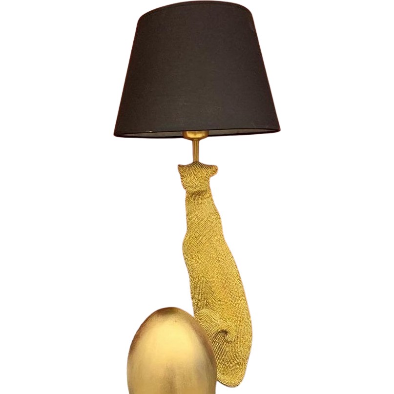 By Ari AB111-01 Küçük Çita Abajur Gold-Siyah Şapkalı - Gold Diğer Fiyatı