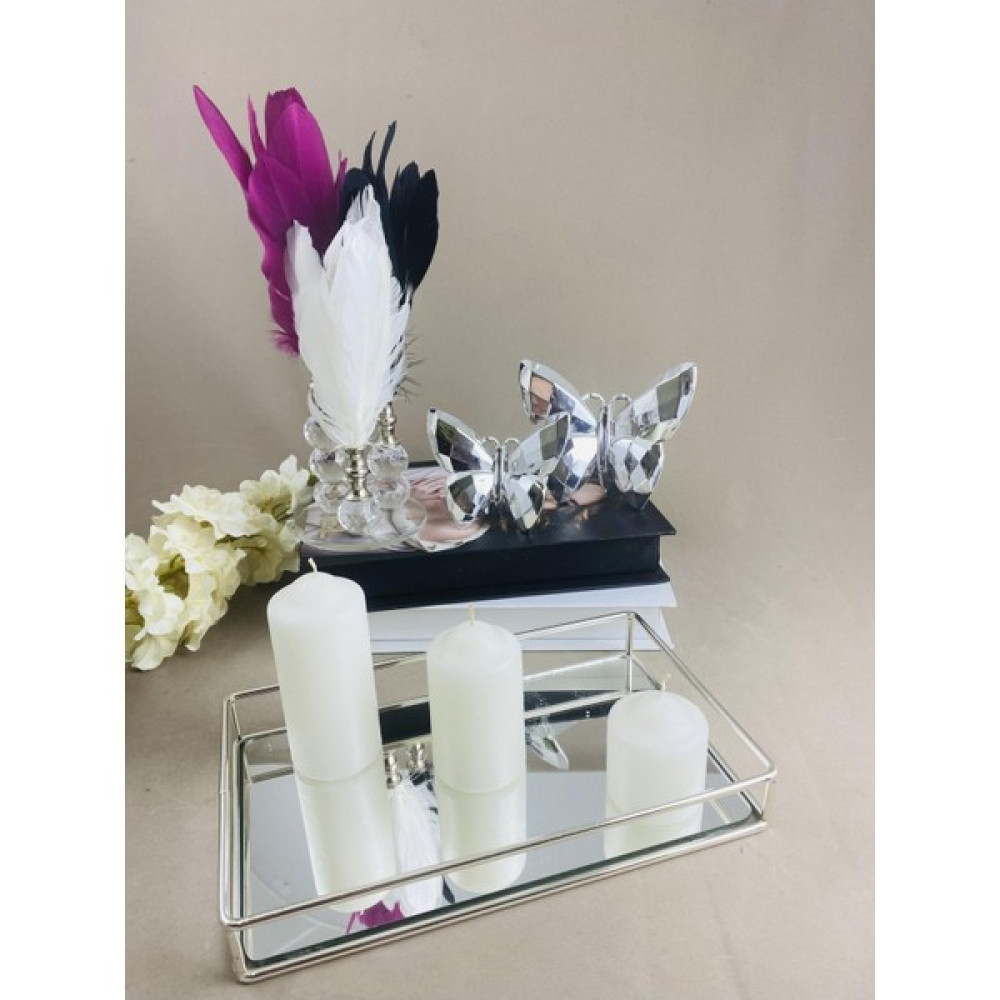 By Ayça Vardan Dekoratif Gümüş Set , Home,biblo,tüylük, Obje, Tepsi Biblo Fiyatı